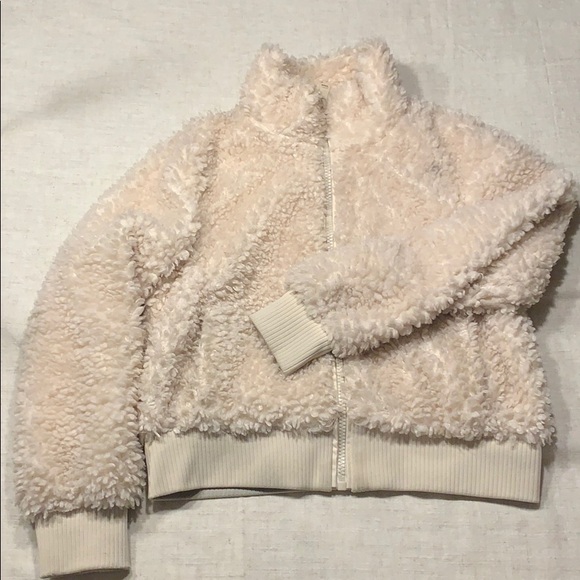 zara shearling bomber jacket